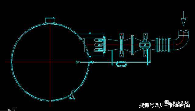 307 火炬三维模型轴测图 307火炬二维图纸前视图