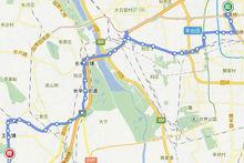 丽泽桥→云岗南宫公交场站 非卫星线路图