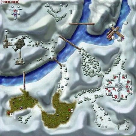 《热血江湖》地图npc及怪物介绍:北海冰宫地图