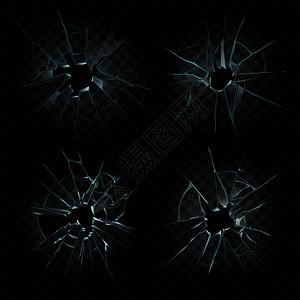 破碎的镜子平面设计图图片素材