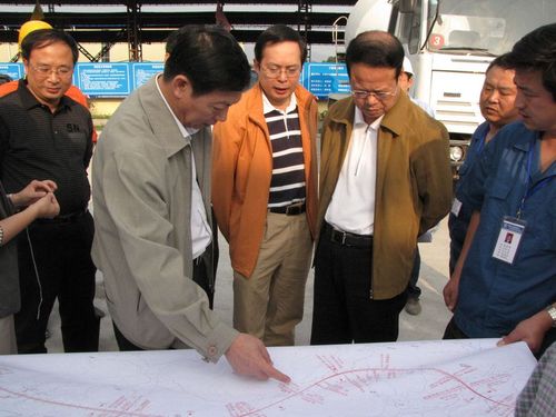 省交通运输厅吴庭锵副厅长指导项目建设