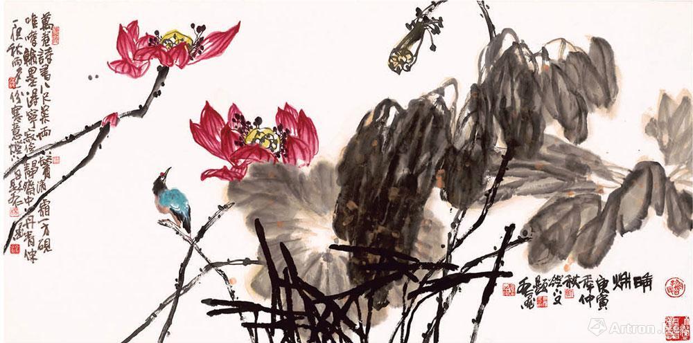 晴秋_荷系列_杨文仁作品展_杨文仁在线作品_杨文仁-家