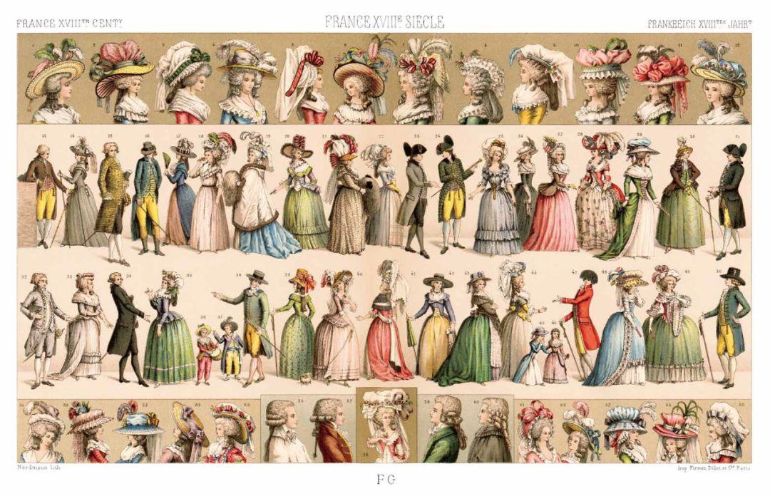 十八世纪法国女装演变史_服饰