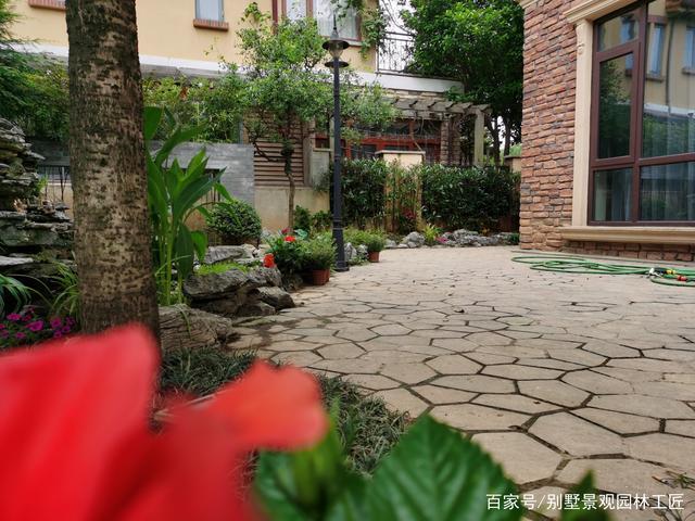 别墅庭院花园景观设计,禅意庭院中的一山一石一水一花