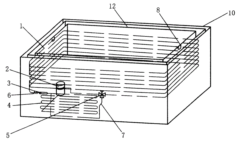 具有除霜功能的卧式冰柜