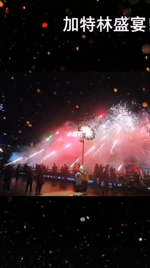 浏阳河步行桥的新年加特林烟花.漂亮吗?