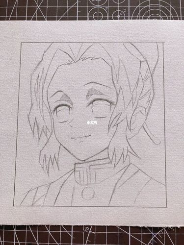 鬼灭之刃 蝴蝶忍_鬼灭之刃_绘画_线稿_画画_人文_绘画