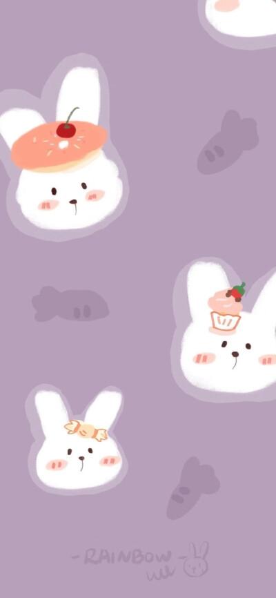 手机壁纸 可爱 小动物 熊兔