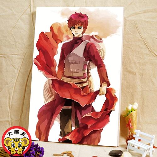 大画王动漫火影忍者家居装饰画爱罗佐助人物儿童卡通diy数字油画