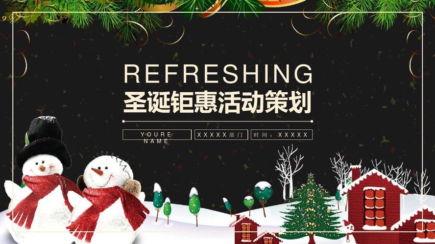 适用于西方传统节日圣诞节节日庆典主题活动策划工作汇报等