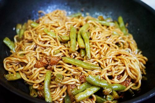 豆角焖面的做法