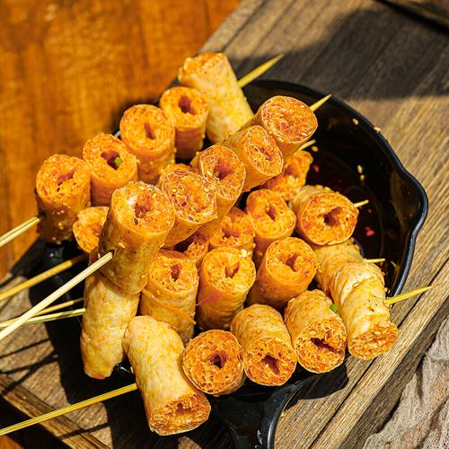 豆棍豆肠豆筋素鸡肠炸串火锅凉拌人造肉豆制品干货散装500g