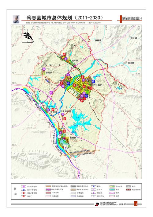 蕲春县城市总体规划(2012-2030)基础设施规划图一