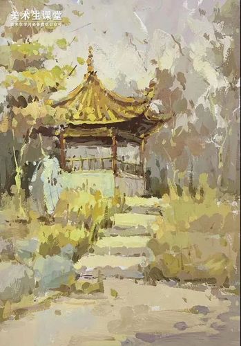 联考色彩风景教程①丨色彩风景错落的房屋教学讲解附范画视频
