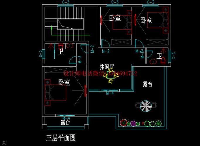 三层半农村自建房别墅设计图纸乡村房屋带车库洋房施工图全套