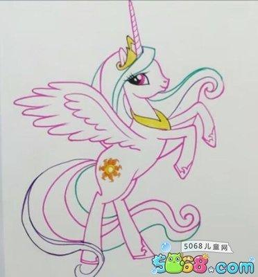 音韵公主天角兽简笔画的画法