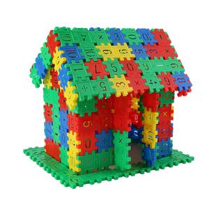 儿童数字插块积木2周岁小号方块玩具儿童塑料正方形拼插幼儿园3-6