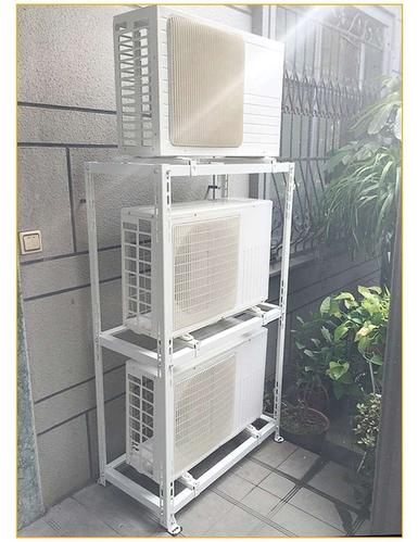 单层托架免打孔组合空调外机双层支架三层高脚多层置物架设备镀锌