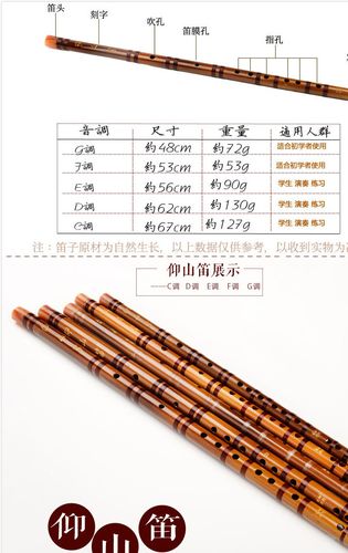 厂家直销 仰山苦竹一节横笛儿童初学f调g调笛子成人专业演奏竹笛