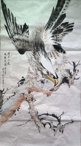 徐翊亮,花鸟画 《神风抗疫  攻难克艰》