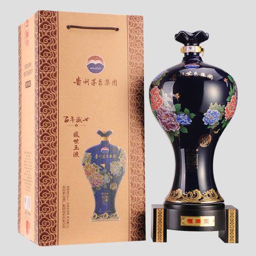 52°茅台百年盛世(盛世玉液)蓝花瓷 2500ml_茅台_白酒