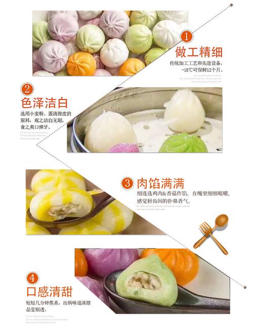 惠特食品五彩水晶包 4*2.5千克火锅关东煮麻辣烫食材冷冻 水晶包
