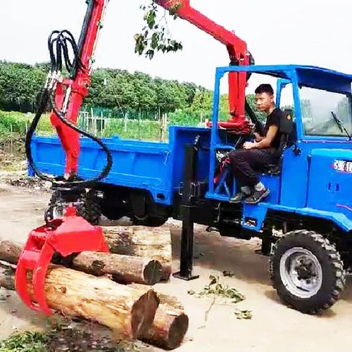 可安装在农用车上的抓木设备 三轮抓木机价格 四轮抓木机操作手册】