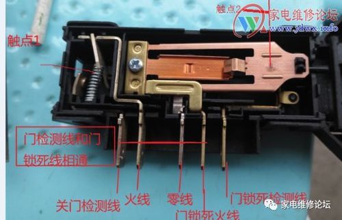 海尔洗衣机五线门开关工作原理
