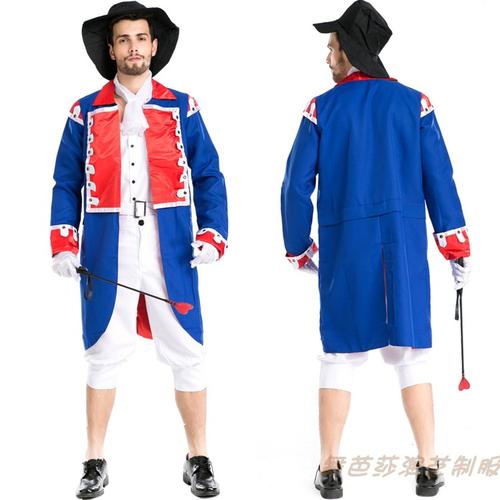 欧洲中世纪服装男款贵族伯爵英国护卫卫兵海王服饰