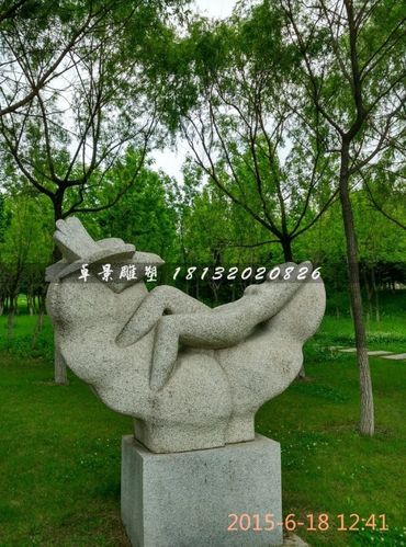 玻璃工艺品 雕塑 抽象和平鸽和女孩石雕,园林景观.