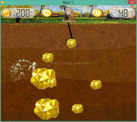 【自制】基于qt5的简化版黄金矿工的实现