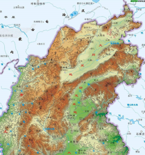这与山西独特的地理环境有关,山西表里山河,西有吕梁山,东有太行山