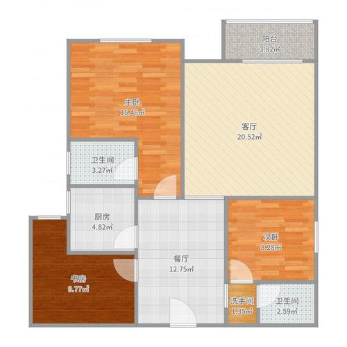 65平方米 楼盘信息:陕西 西安 西沣馨苑 更新日期:2017-05-31 户型