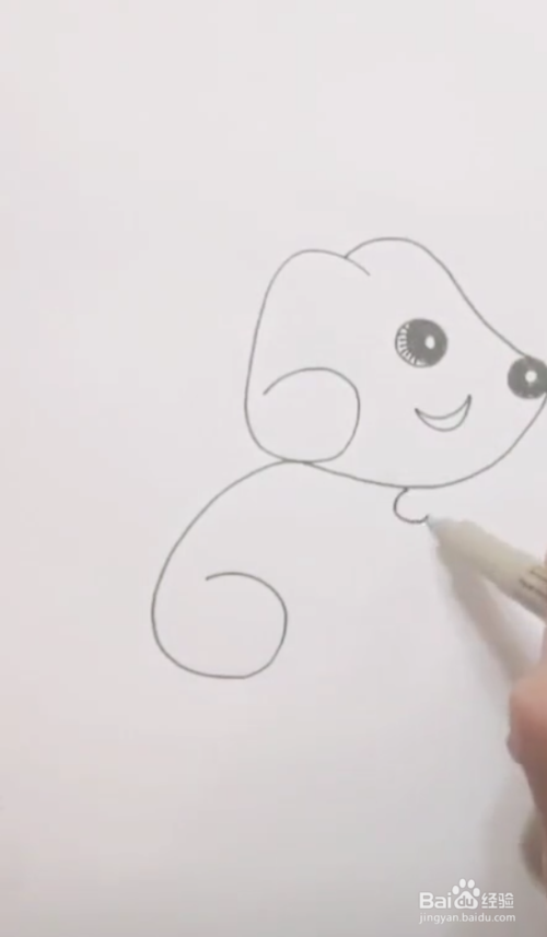 小狗嘴巴简笔画