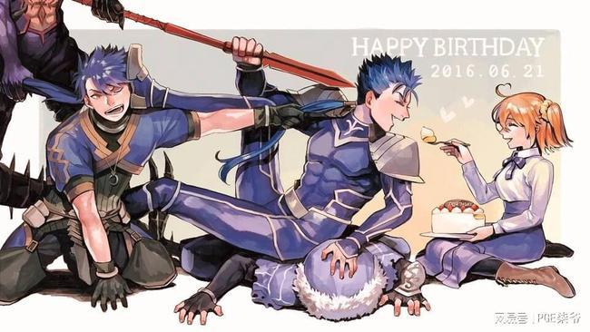 《fate stay night》中两位lancer从者,"刷子"迪卢木多和"大狗"库丘林