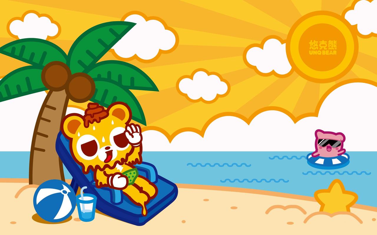 可爱卡通人物悠克熊高清电脑桌面壁纸,卡通动漫,卡通,壁纸,1920x1200