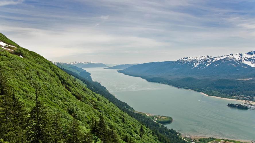 4k阿拉斯加海湾河流峡谷_3840x2160_高清视频素材下载