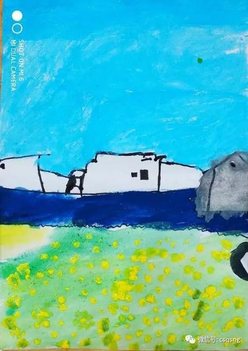 昌盛青少年宫君汇部绘画作品展示江西婺源–油菜花