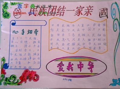 汉族民族风情手抄报