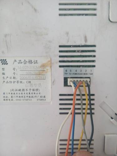 楼宇可视对讲6线怎么接 振威cm-02 墙上是8跟线 分别是 绿色 绿白