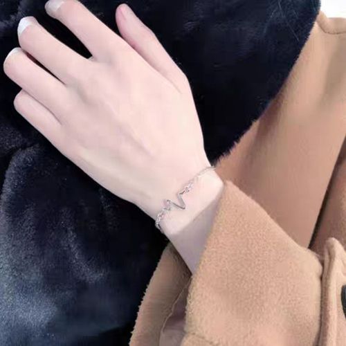 日韩心电图手链女ins小众设计感创意手饰创意潮网红