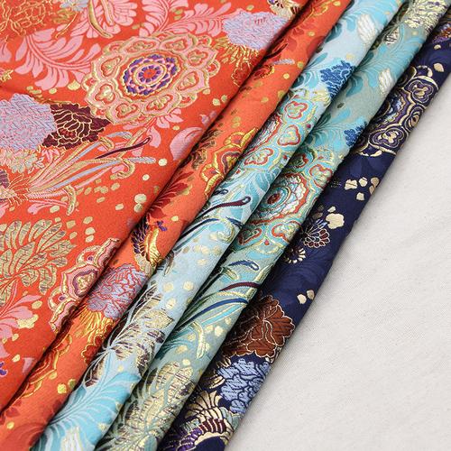 材料手工旗袍和风织物织锦缎面料织金