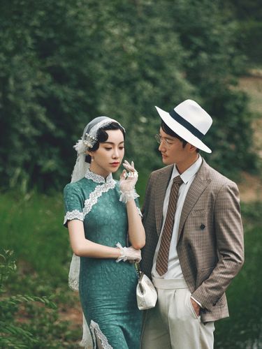 民国复古旗袍婚纱照9369♀15两种风格你喜欢哪?