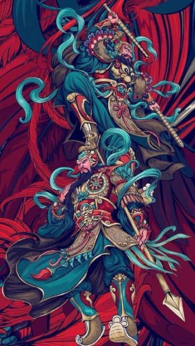 抖音财神爷潮图壁纸