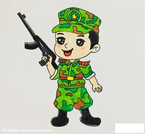 特种兵简笔画步骤
