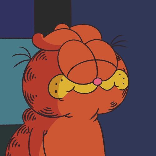 调皮的卡通加菲猫头像