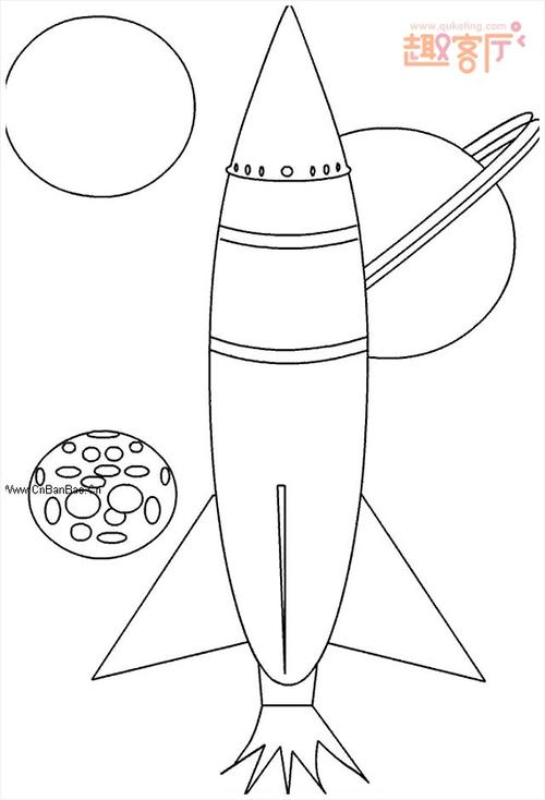 简笔画火箭的画法 火箭怎么画简笔画