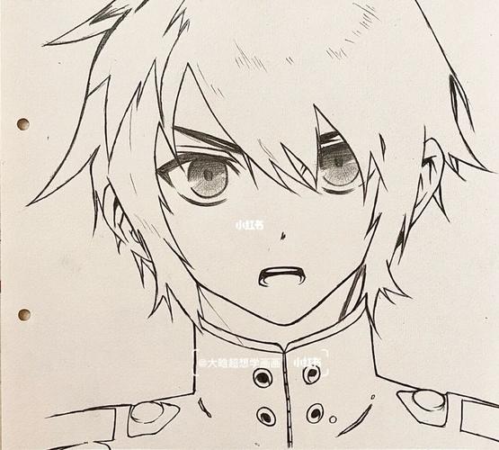 手绘终结的炽天使 百夜优一郎_手绘_速写_薯条_终结的