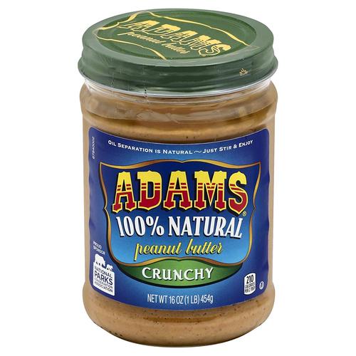 adams 100% natural crunchy peanut butter spread