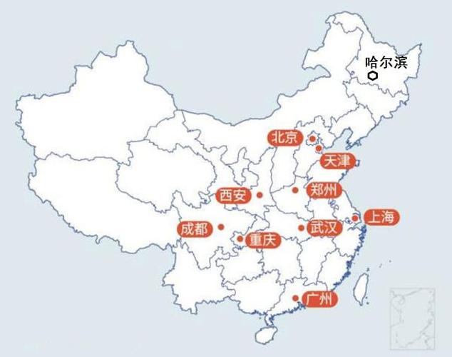 下面就是哈尔滨市在黑龙江省地图上面的位置.